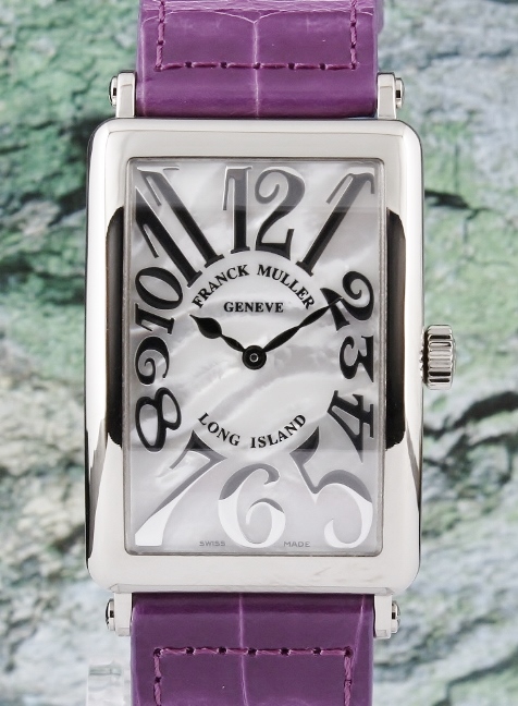 (image for) UNWORN FRANCK MULLER 18K WHITE GOLD LONG ISLAND "RELIEF" / 1002 QZ REL MOP